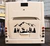 Black Moose Trees Forest Mountain Vinyl Decal Sticker For SUV RV Camper Trailer