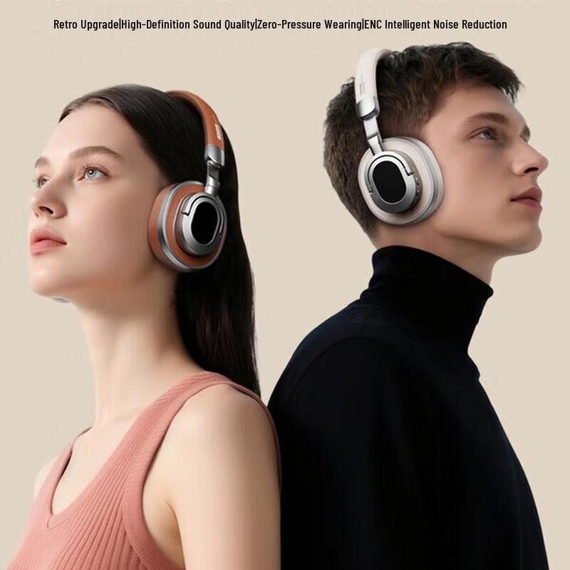 Lenovo LE602 Retro Wireless Bluetooth Noise-Cancelling Headphones