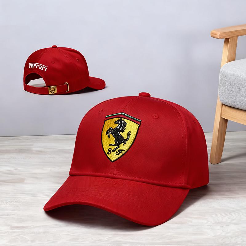 Baseball Cap Embroidered Adjustable Motorsport Hat Sun Protection Sports Cap For Ferrari Roma 488 Portofino F8 Roma Spider SF90