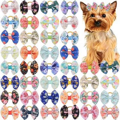 50/100 pièces Boucles de Cheveux Printanières pour Petits Chiens Élastique Accessoires pour Cheveux de Chien Boucles de Cheveux Fournitures pour Animaux Accessoires pour Chiens pour Petits Chiens