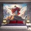 Divine Figure On a Mountain Top Pattern Wall Hanging Tapestry Decorative Tapestry Home Decor for Bedroom and Living Room