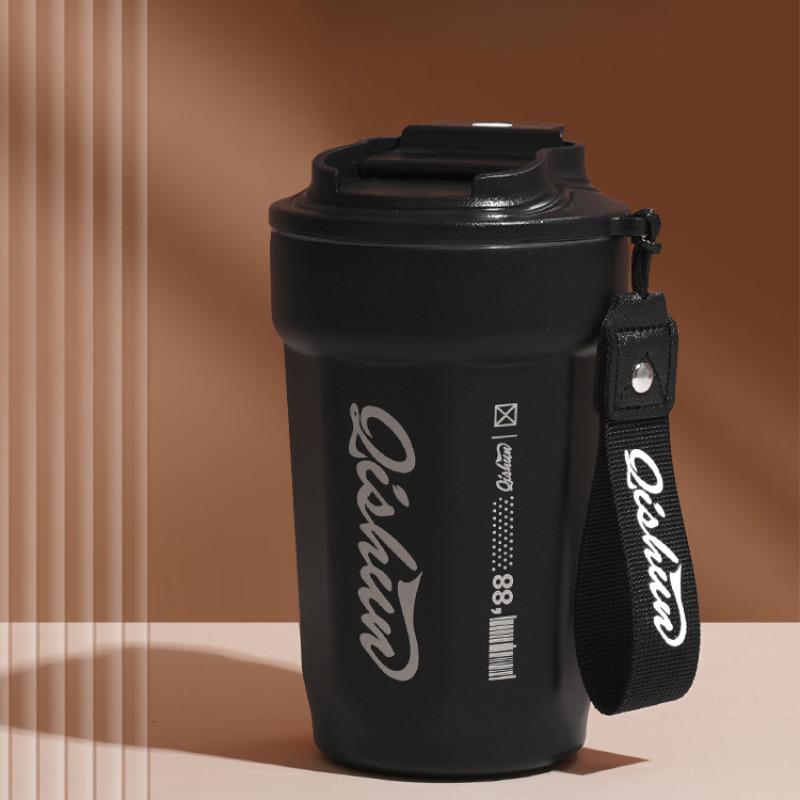 Coffee Cup 316 Double-Layer Stainless Steel Insulation Vacuum Cup Outdoor Traveling Coke Cup Mesh Red Grape Rope Vehicle-Borne Cup