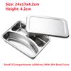 304 Stainless Steel Divided Dinner Tray Lunch Container Food Plate for School Canteen 3/5/4 Section Divided Bento Tray Tableware