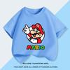Super Mario Mario  Male Child ShortSleeved Tshirt  Cartoon Style  Stylish Shirt for Children  HalfSleeved Tshirt