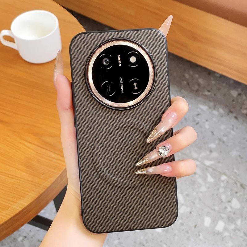 Applicable To Honor X11promax Magnetic Mobile Phone Case Honor X11promax Fiber Plain Leather Protective Cover Anti-drop
