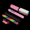 6Pcs Nail Art Sanding File Buffer Block Cleaning Brush Manicure Tool Kit Set
