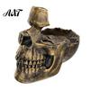 Creative Resin Sculpture Skull Multifunctional Storage Tray, Gothic Eyeglasses Holder Jewelry Organizer for Distressed Ornament Keys Coins Trinkets,