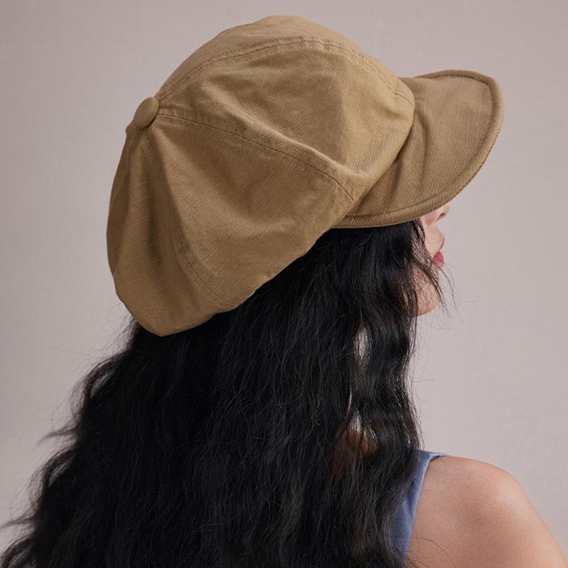 Vintage Japońska Czapka Beretowa Dla Kobiet Wiosna Lato Bawełna Konopie Oversize Ośmiokątne Czapki Damska Dziewczęca Miękkie Rondo Czapki Gazeciarza