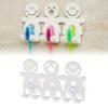 1pc Cute Cartoon Smile Face Toothbrush Holder, Wall-Mounted Suction Cup Bathroom Organizer, Non-Scented Plastic Bathroom Accessory