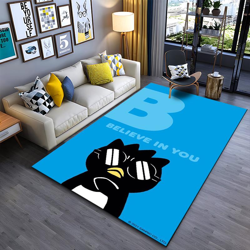 

Blue Cartoon Themed Carpet Featuring Badtz-Maru Believe in You Suitable for use as an anti-slip for living room bedroom sofas 40x60cm( 15x23in )