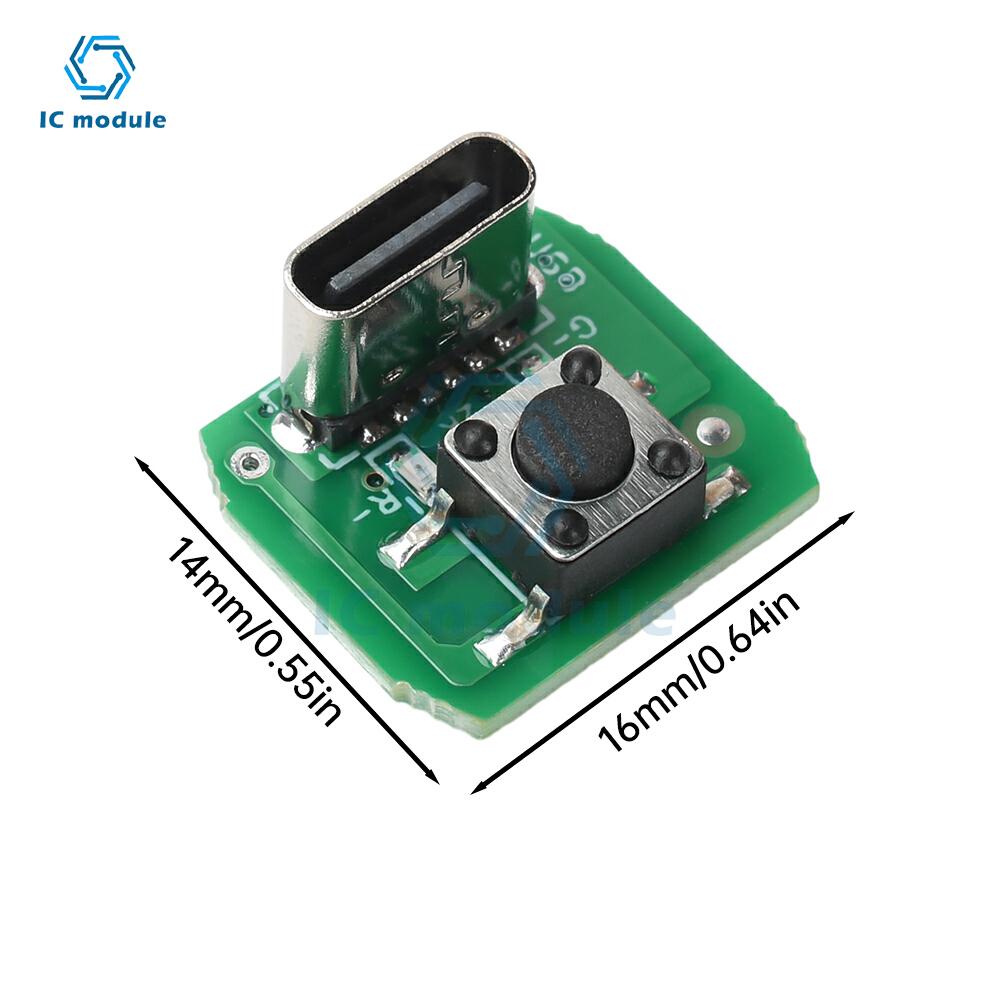 Taschenlampen-Treiberplatine DIY-Leiterplatte Typ-C Ladeanschluss Integriertes Lade- und Entlademodul 18650/21700 Batterien