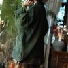 Ancient Mud Light Green Chinese Style Retro Lapel Cotton Linen Jacket