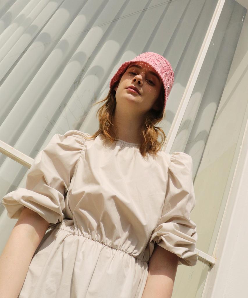 Elkebeullum July Baby Pink Bucket Hat
