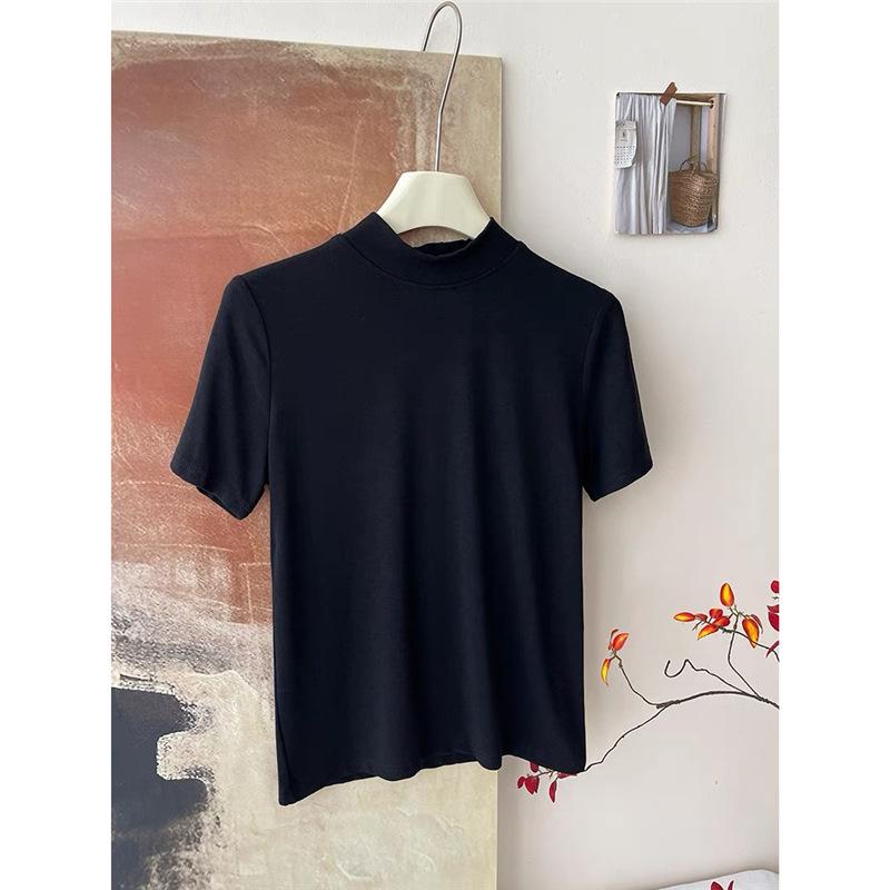 

Women s Fleece-Lined Modal Thermal Base Layer: Long Sleeve, Solid Color, Slimming, Soft, Stand-Up Collar, Round Neck. One Size