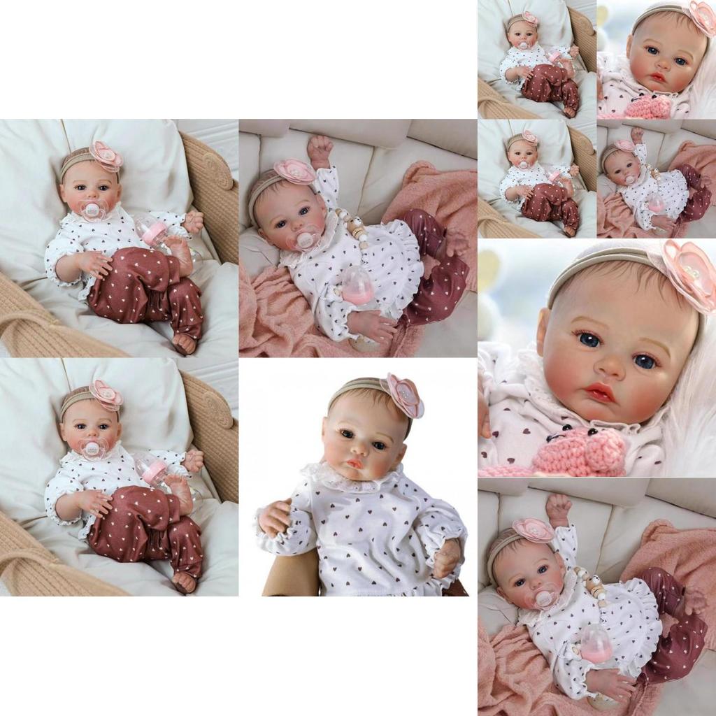 Silicone Reborn Baby Doll 46cm With Realistic Features For Collectors And Giftgiving