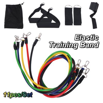 11Pcs/Set Durable Resistance Band Set Portable Elastic Training Band  Full Body Workout
