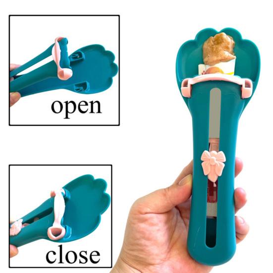 Katzenstreifen-Quetscher, Krallenform, glatte Kanten, einfach zu bedienen, kreative Neuheit, Fütterung, Kunststoff