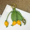 Elegant Cherry Keychain Pu Leather Bag Pendant Funny Fruit Bag Charm  Key Ring