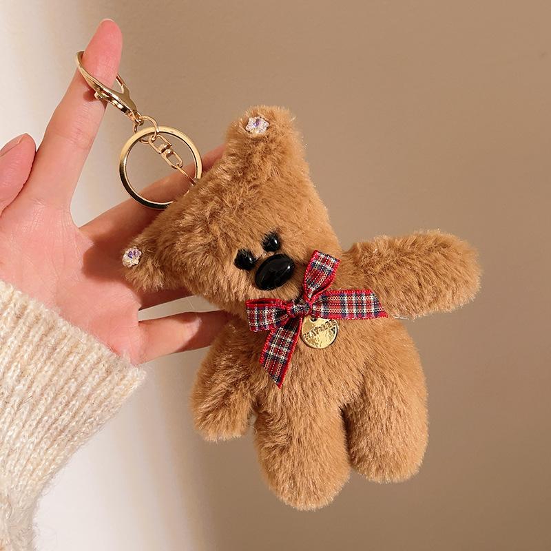 Pendant Plush Batch Bean Bear Kt Cat Keychain Couple Book Bag Mobile Phone Pendant