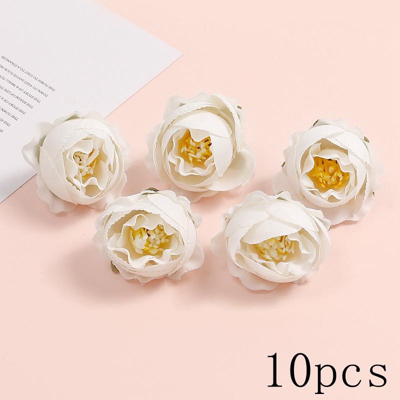Weiße Serie Rose Künstliche Blumen Seide Unechte Blumen für Heimdeko Hochzeitsdekoration DIY Kranz Geschenk Accessoires Ornamente