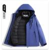 3-in-1 Detachable Waterproof Windproof Hiking Jacket With 90% Down Insulated Liner Men Women Outdoor Trekking Camping