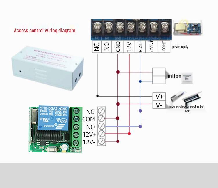 12V Wireless Remote Control Switch for Electric Lock Access