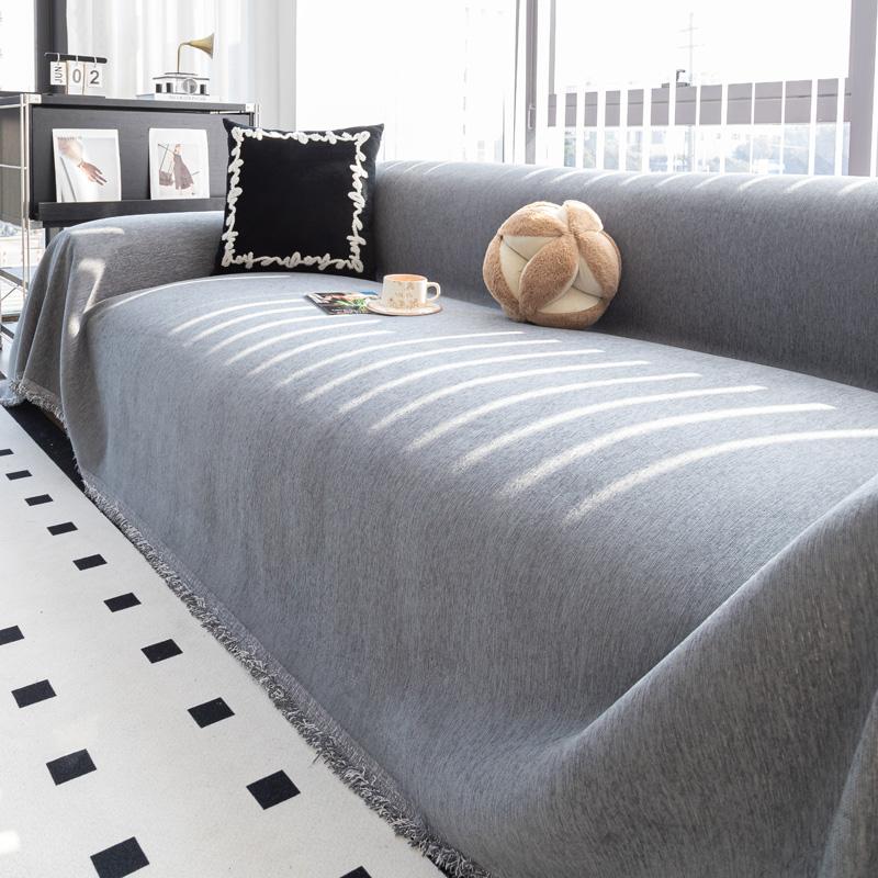 

Чехол для дивана из синели, универсальное диванное полотенце, пыленепроницаемый чехол для диванной подушки, защитный чехол от царапин для кошек, диванное одеяло, ковер 180*260cm темно серый