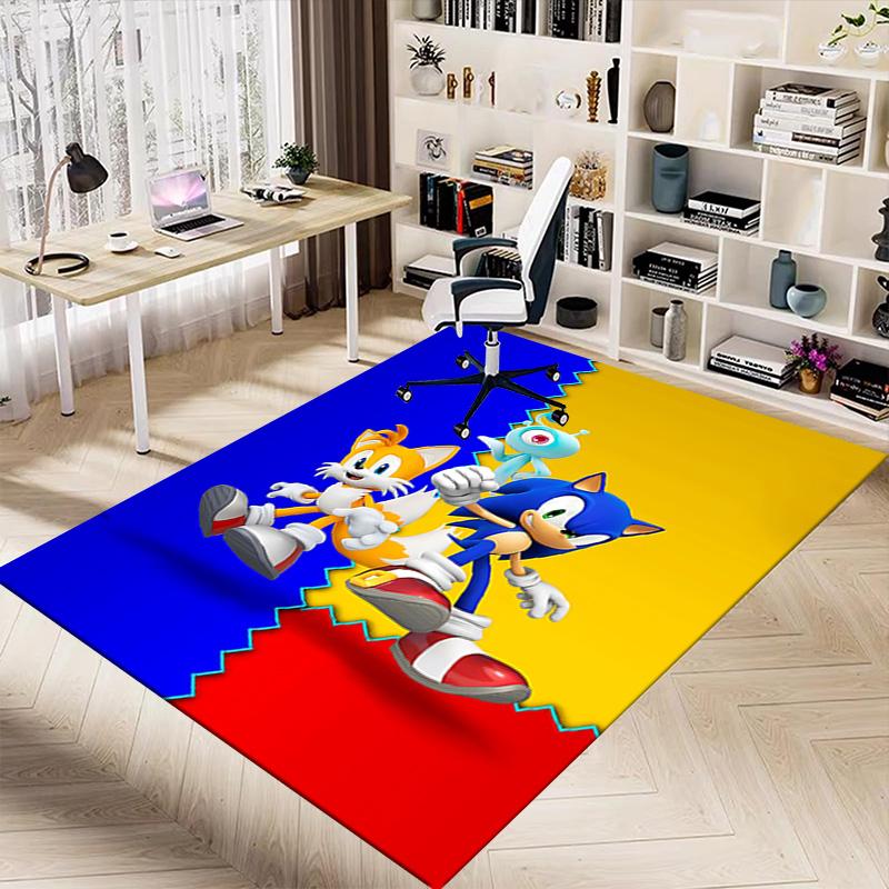Sonic Adventure Teamwork Triumphs Carpet For Playroom Bedroom Living Room Sofa Home Decorkids Game Area Rug Nonslip Floor Mat