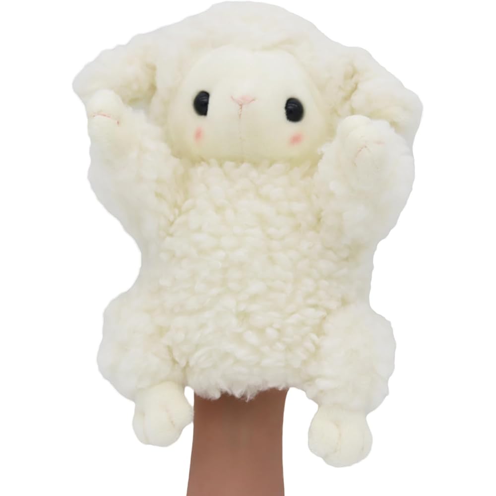 Takeoff Hand Puppet Sheep Ivory Soft Plush Toy for Kids