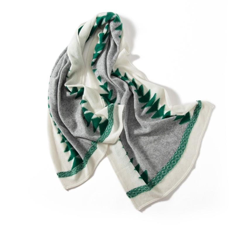 Premium 100% Cashmere Oversized Scarf Shawl Women Winter 2026 Fashionable Colorblock Warm Wrap