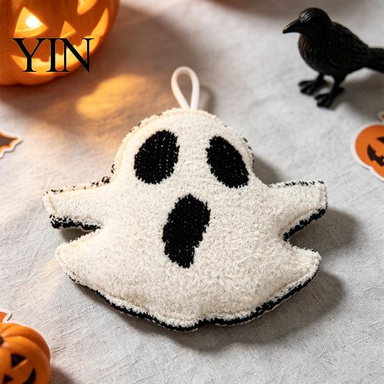 Soft Halloween Plush Toys Ghost Hanging Ornament, Cute Spooky Tabletop Indoor Party Ornaments Figurine, Holiday Atmosphere Props, Funny Supplies Decor