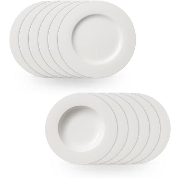 Villeroy & Boch Twist White Plate Set, 12 Pieces (1013807611)