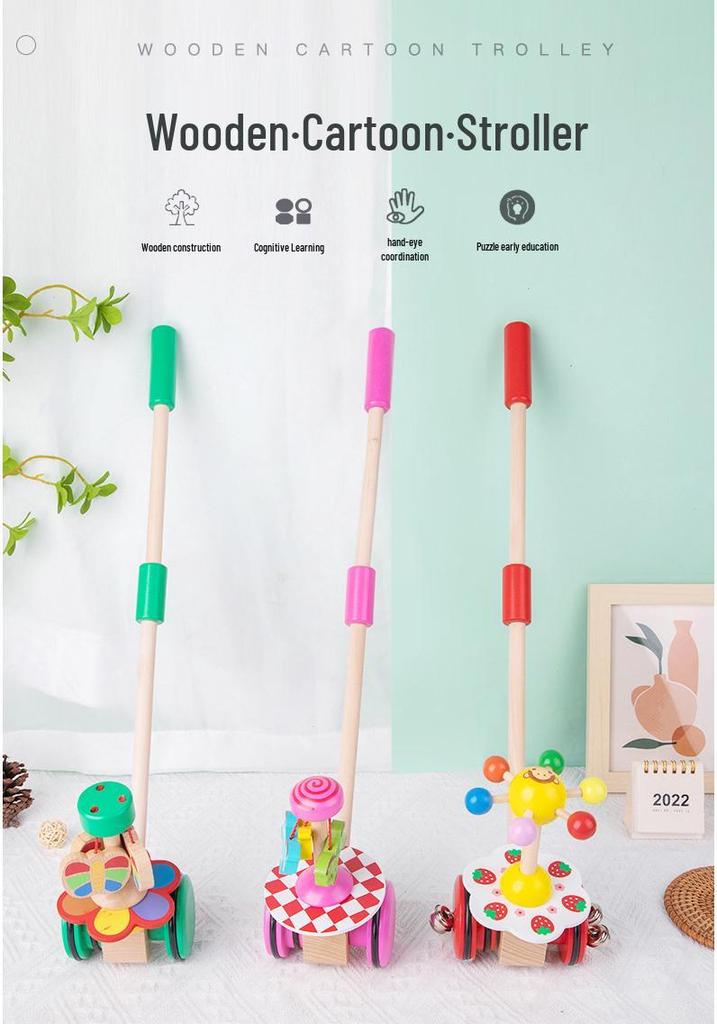 Kids' Single-Bar Walker Pushchair Toy for Learning To Walk