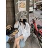 Kumikumi Idle Style Retro Vertical Stripes Loose Long Sleeves Shirt Women's Autumn Beautiful Temperament Wild Outerwear Top
