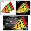 1pcs Car Reflective Stickers Automobile Motorcycle Scooter Body Decorative Triangle Warning Label Decal Accessories