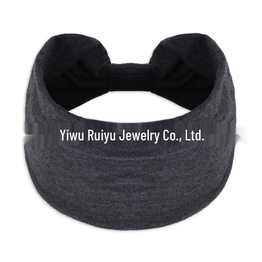Cross-Border Women's Wide Cotton Elastic Sports Headband