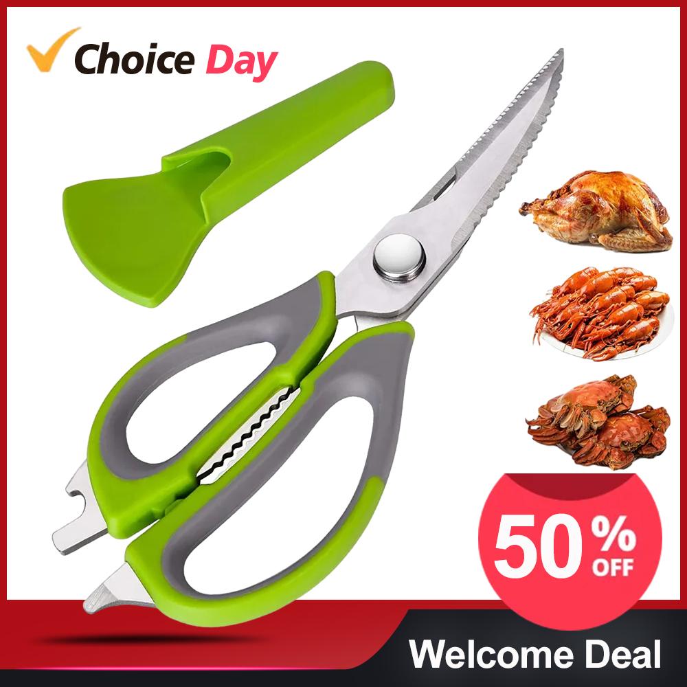 

XITUO многофункциональные кухонные ножницы магнитное сиденье для ножа съемные ножницы из нержавеющей стали для рыбы курицы ножницы для готовки новые CHINA