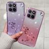 KADEM For Honor X6a 4G Anti-Scratch Phone Case Flower Decor Phone Cover