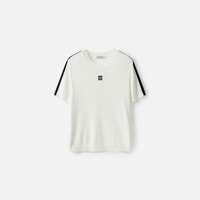 broadcast Women's Slim-Fit Round Neck Short Sleeve Knit Top