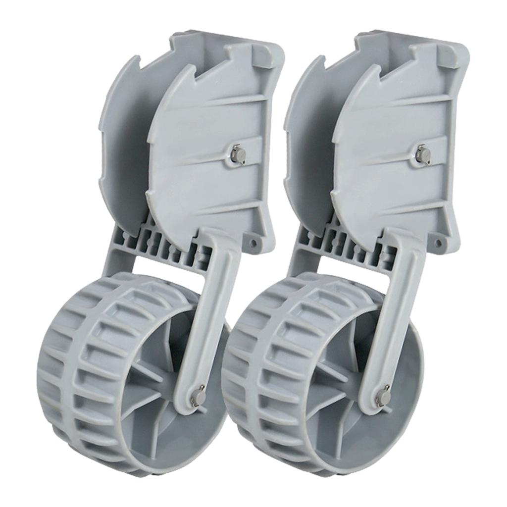 2-Pack Flip Up Retractable Dinghy Wheels Easy Mount Nylon Ribs Towing Wheels Lightweight Boats Dolly for Raft Small Kayak
