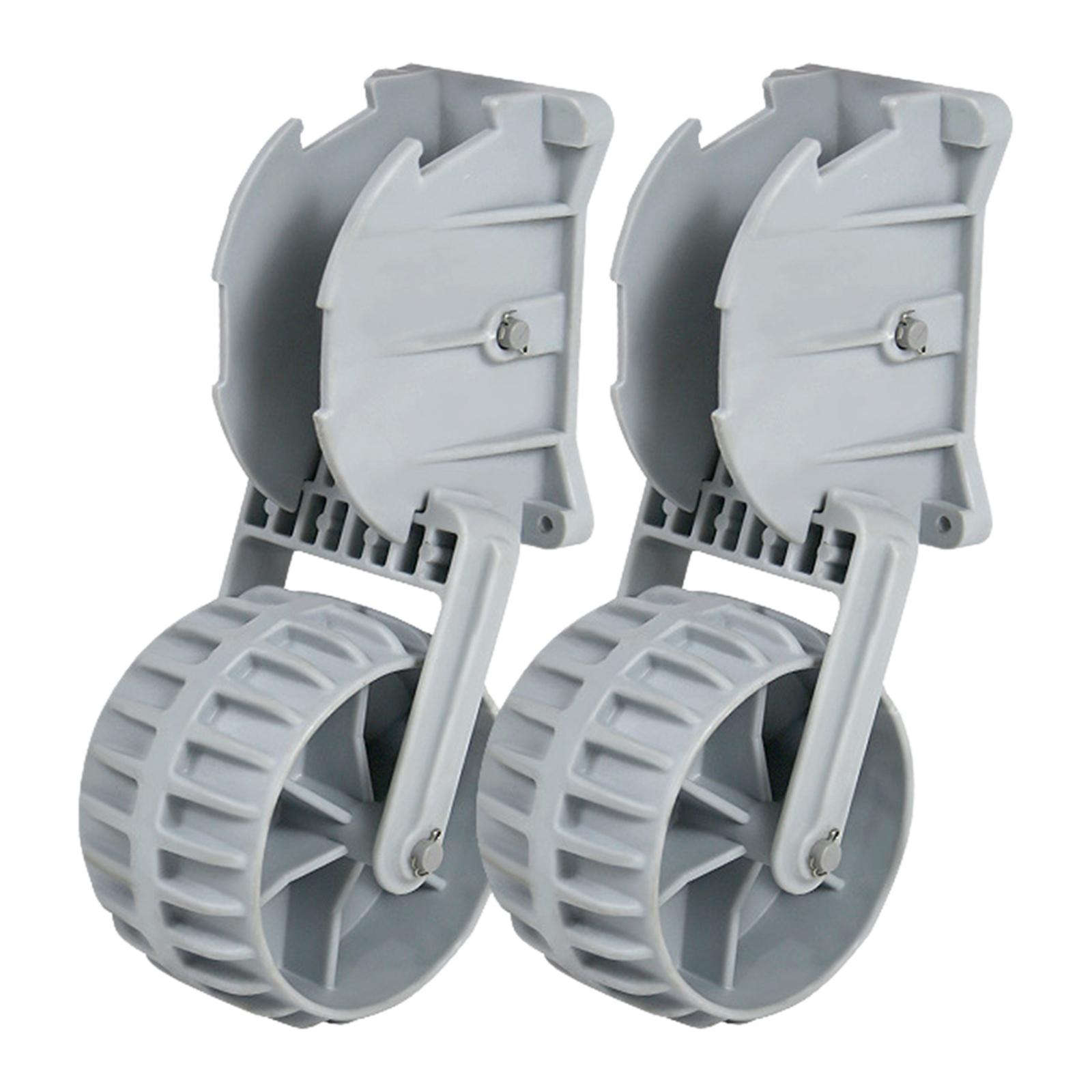 

2 Pcs Flip Up Retractable Dinghy Wheels Easy Mount Inflatable Boat Launching Wheels Lightweight Boats Dolly for Raft Small Kayak