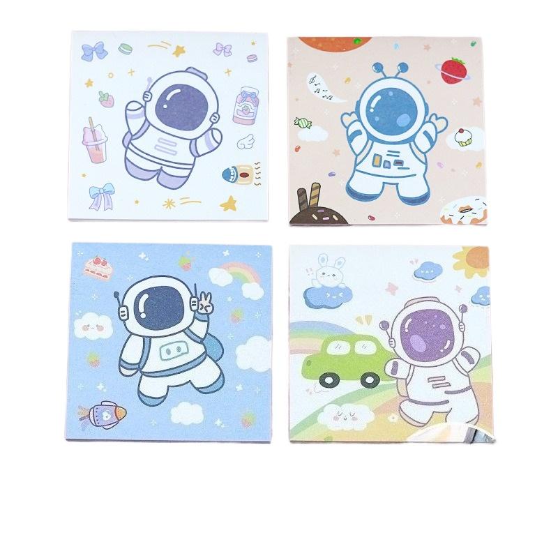 Office School Supplies High Looking and Cute Astronaut Series Stickers Student Notebook Message Kawai Stationery Memo Pad