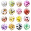 12" Transparent Sequin Balloon with Confetti - Colored Balloon for Christmas Party Decor