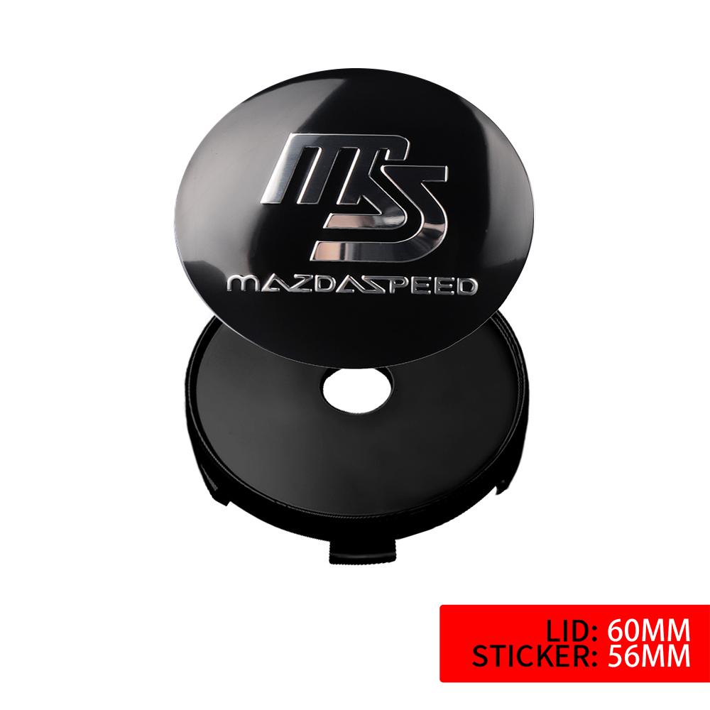 4Pcs Car Styling Tire Center Hub Cap Badge Sticker Accessories For Mazda 2 3 4 5 MS CX5 CX30 CX60 CX9 MX3 MX5 Axela Demio Atenza