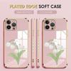 Cartoon Cute Bear Plating Phone Case for iPhone 11 13 15 Samsung Galaxy A52 Xiaomi Redmi 12C Note 10 Pro Oneplus Soft Smartphone Cover Cases