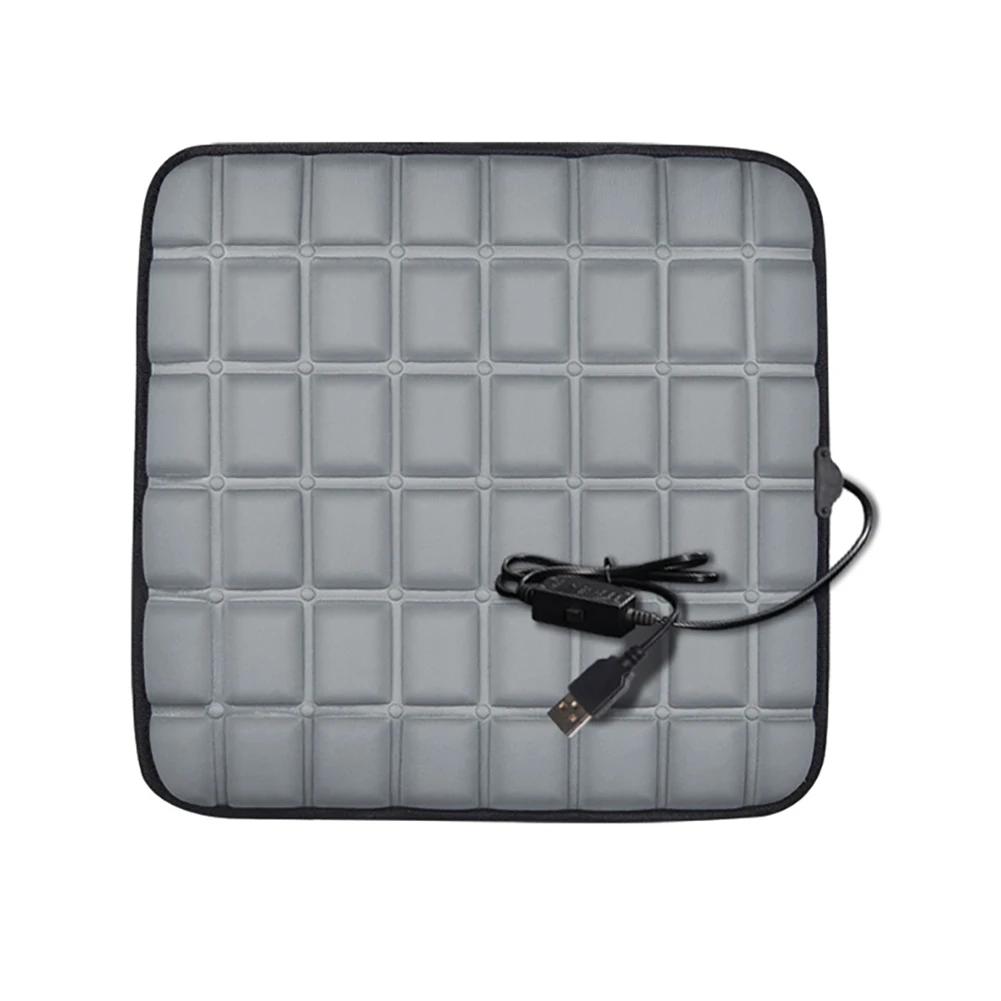 Car Heated Seat Cushion USB Power Graphene Heated Seat Pad 3 Levels Heating Seat Cushion for Park Stadium Car Travel