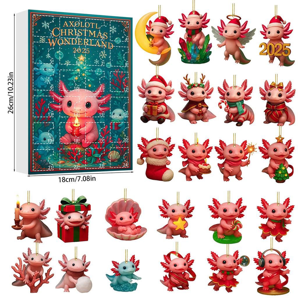 Animal Christmas Series Acrylic Wall Hangings With 24 Parts For Holiday Party And Celebration