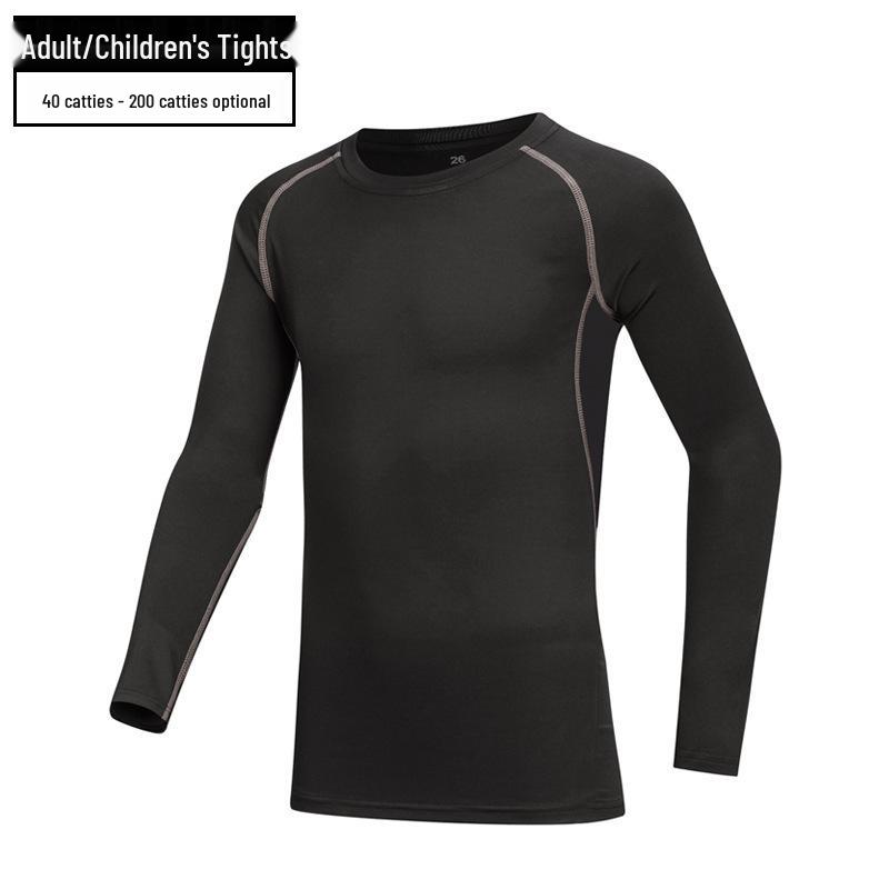 Plush Kids' Basketball & Football Quick-Dry Training Suits for Boys - Autumn/Winter Sports Tights & Base Layer Tops