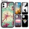 Krajews Surfer Surf Surfing Soft Phone Case Cover For iPhone 17 Air 16 15 14 Plus 11 12 13 Pro Max Coque Shell Fundas