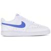Nike Court Vision Low Syntetiskt Läder Halkfria Stötdämpande Slitstarka Låga Skate-skor Dam sneaker Vit Blå CD5434-108